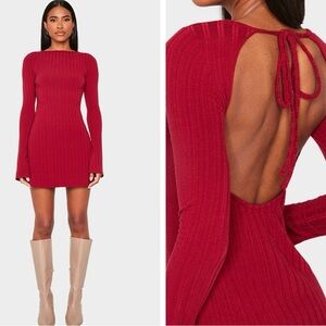 NWT Red Long Sleeve Dress from Pretty Little Thing - Perfect for the Holidays!